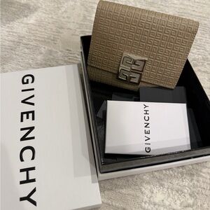 Givenchy Beige Wallet with Geometric Clasp